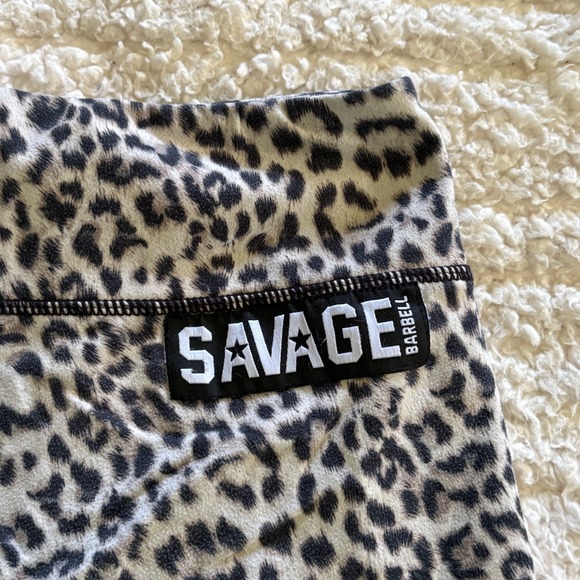 Savage Barbell Leopard Print Booty Lifting Shorts Athletic Gym CrossFit Sz Small - Picture 4 of 7